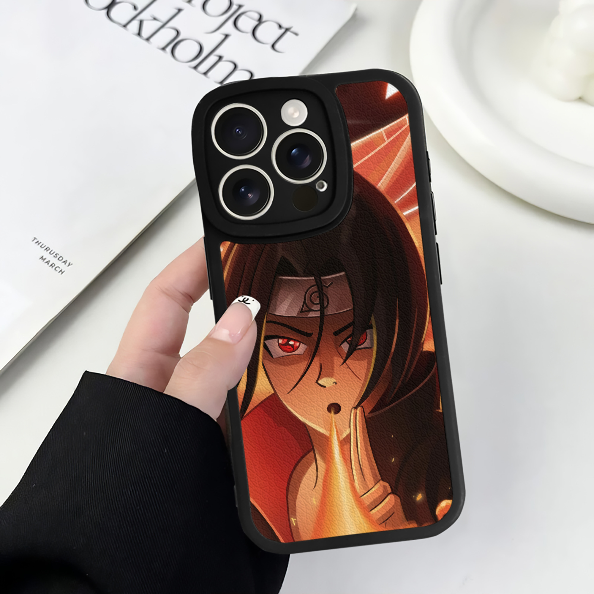 （画像用） NARUTO -ナルト- NARUTO -ナルト- 疾風伝 【iPhone 16シリーズ対応】シリコンスマホケース（レザー調） 材質：シリコン